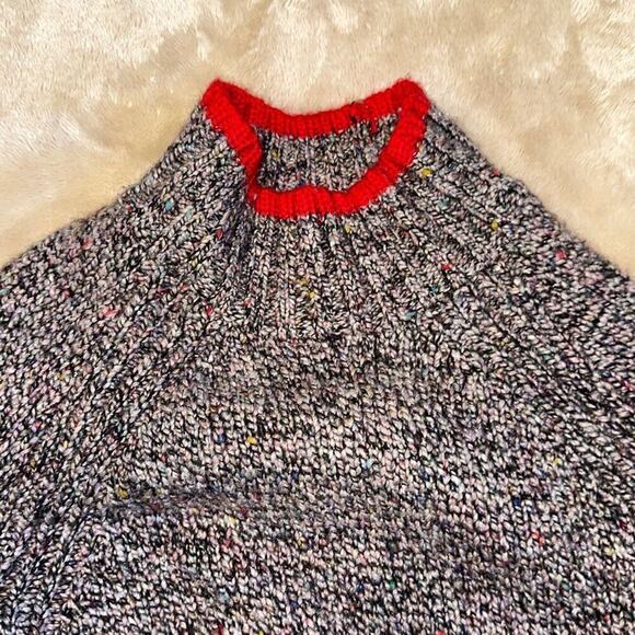 Rachel Zoe Knit Turtleneck Sweater with Red Edges | Sz M - Picture 3 of 5